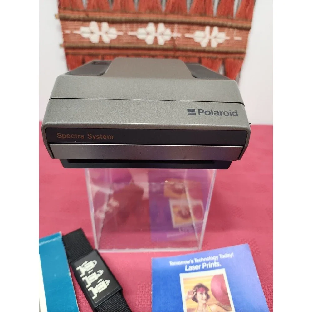 Vintage Polaroid Spectra System Camera W Original Paperwork And Strap Untested